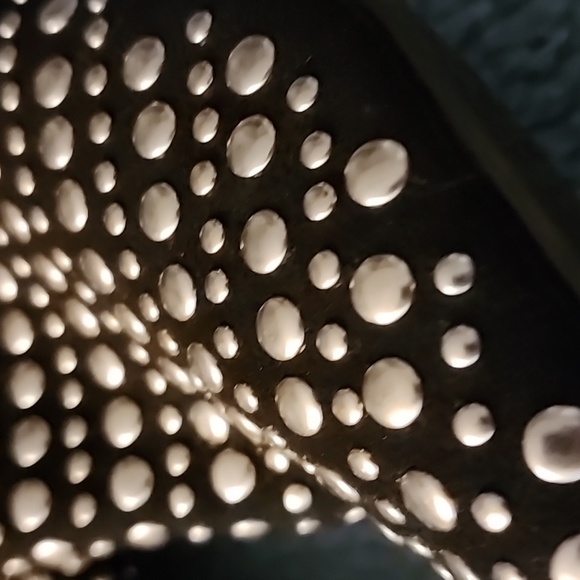 Naughty studded black faux leather zipper booties Size 7 - Picture 14 of 17